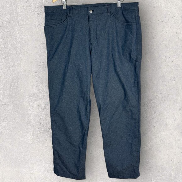 Lululemon Mens ABC Pants Tech Canvas Blue Size 40 Style LM5608S Trousers Denim - Picture 3 of 16